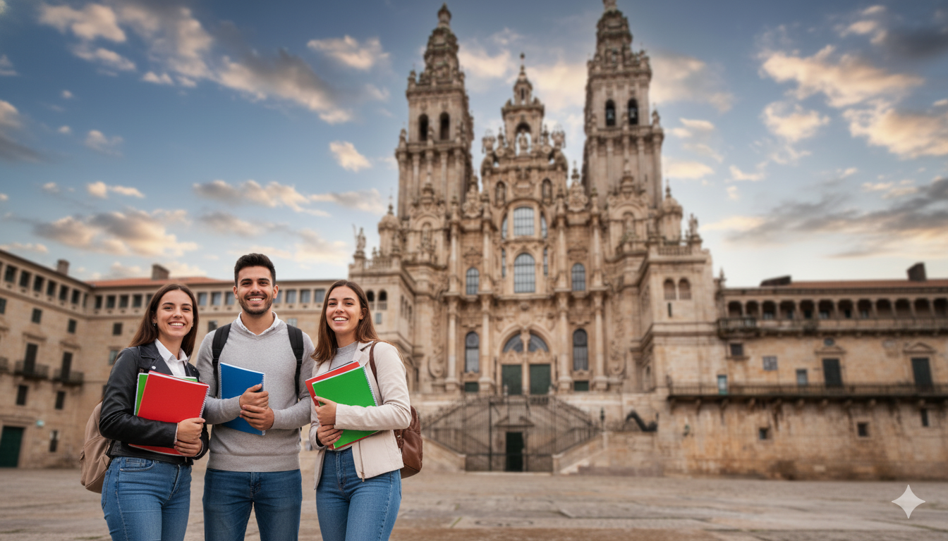 Estudiantes de español en Santiago de Compostela